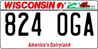 WI license plate 824OGA