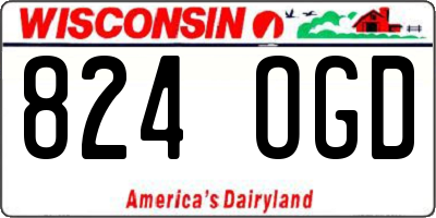 WI license plate 824OGD