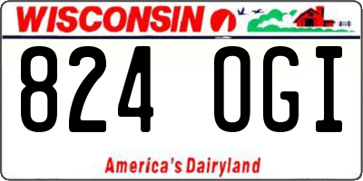 WI license plate 824OGI