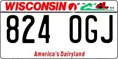 WI license plate 824OGJ
