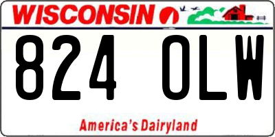 WI license plate 824OLW