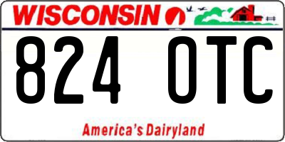 WI license plate 824OTC