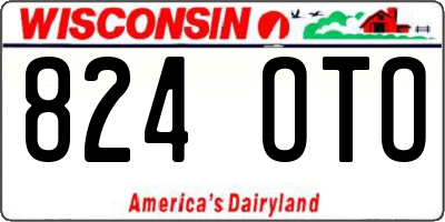 WI license plate 824OTO