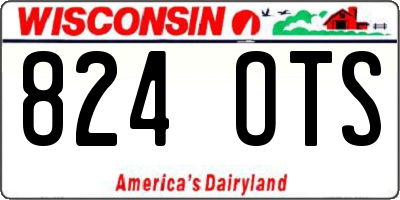 WI license plate 824OTS