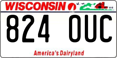 WI license plate 824OUC