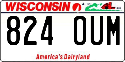 WI license plate 824OUM