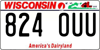 WI license plate 824OUU