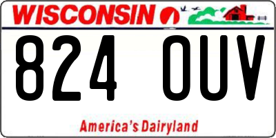 WI license plate 824OUV