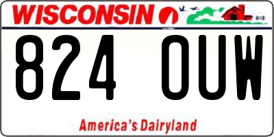 WI license plate 824OUW