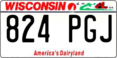 WI license plate 824PGJ