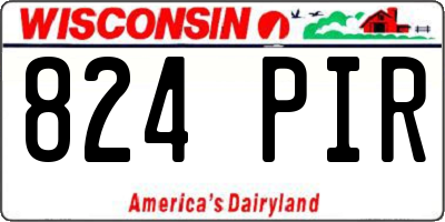 WI license plate 824PIR