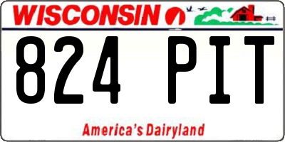 WI license plate 824PIT