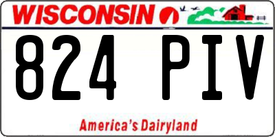 WI license plate 824PIV
