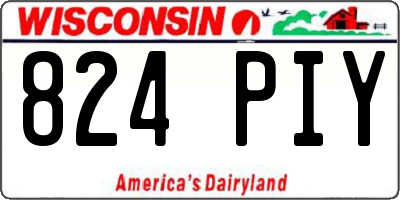 WI license plate 824PIY