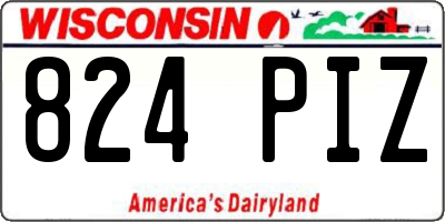 WI license plate 824PIZ