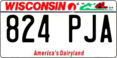 WI license plate 824PJA