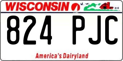 WI license plate 824PJC