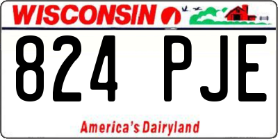 WI license plate 824PJE