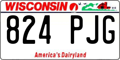 WI license plate 824PJG