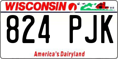 WI license plate 824PJK