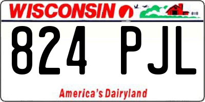 WI license plate 824PJL