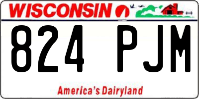 WI license plate 824PJM