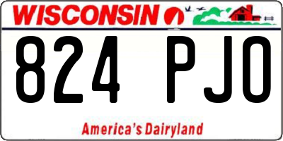 WI license plate 824PJO