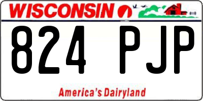 WI license plate 824PJP
