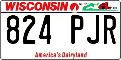 WI license plate 824PJR