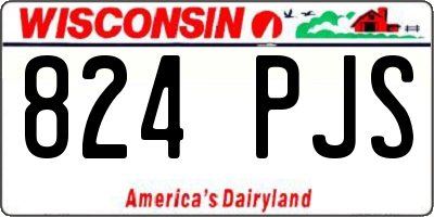 WI license plate 824PJS