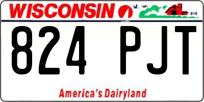 WI license plate 824PJT