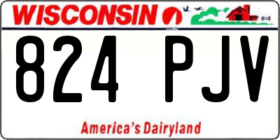 WI license plate 824PJV