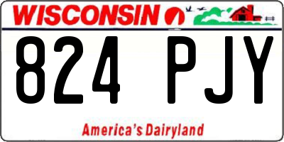 WI license plate 824PJY