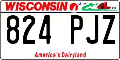 WI license plate 824PJZ