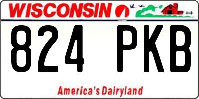 WI license plate 824PKB