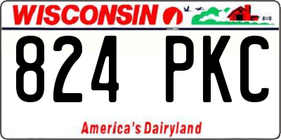 WI license plate 824PKC