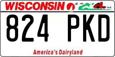 WI license plate 824PKD