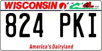 WI license plate 824PKI