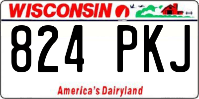 WI license plate 824PKJ
