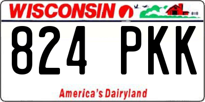 WI license plate 824PKK