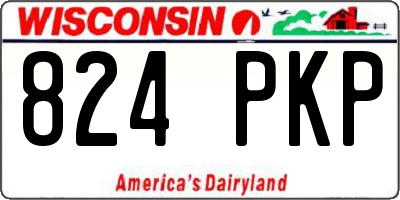 WI license plate 824PKP