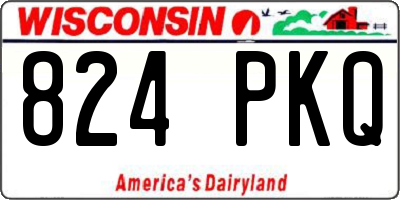 WI license plate 824PKQ