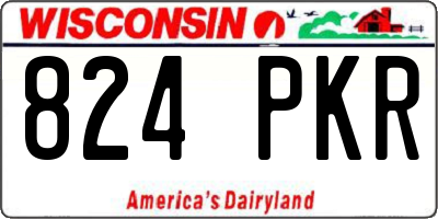 WI license plate 824PKR