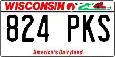 WI license plate 824PKS