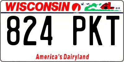 WI license plate 824PKT