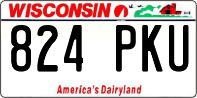 WI license plate 824PKU