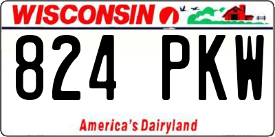 WI license plate 824PKW