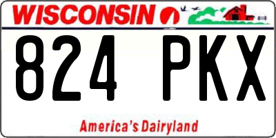 WI license plate 824PKX