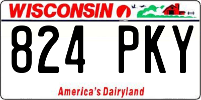 WI license plate 824PKY