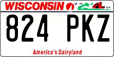 WI license plate 824PKZ